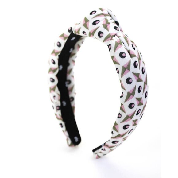 RARE Lele Sadoughi Padded Knotted Headband White Summer NWOT - Picture 2 of 7